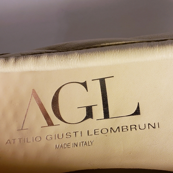 AGL Ballet Leather Cream Flats - Picture 7 of 7